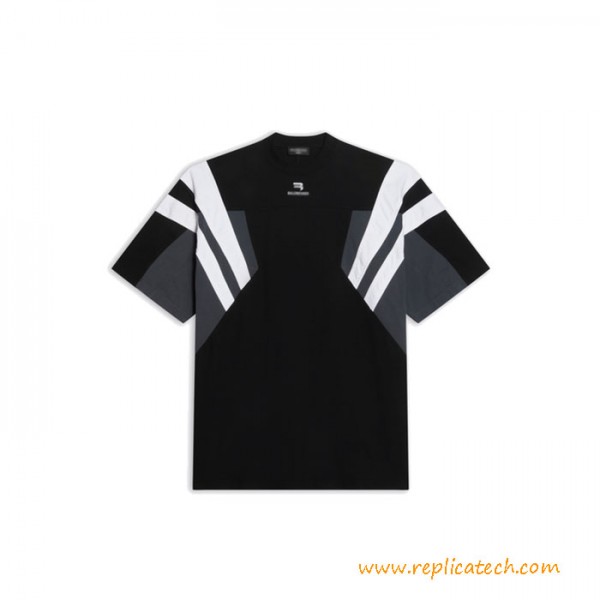 Top Quality Sporty B Tracksuit T-shirt in Black Oversize