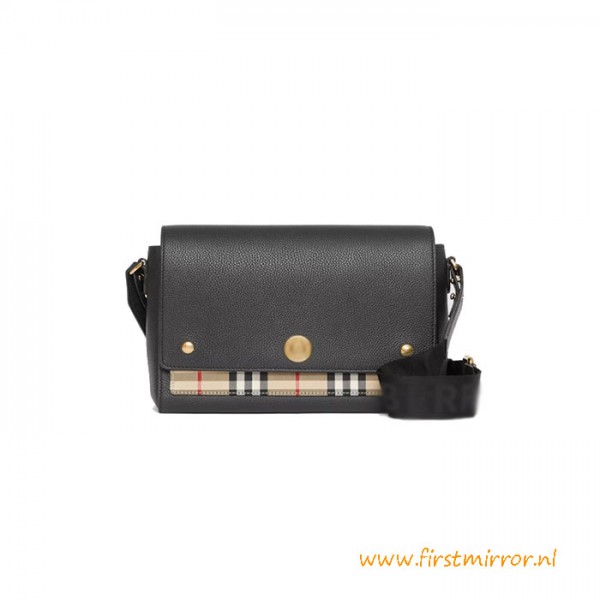 Top Quality Leather Vintage Check Note Crossbody Bag