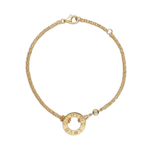 Top Quality Love bracelet Set with 2 Brilliant-cut Diamonds