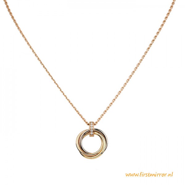 Top Quality Trinity Necklace Set with 5 Brilliant-cut Diamonds