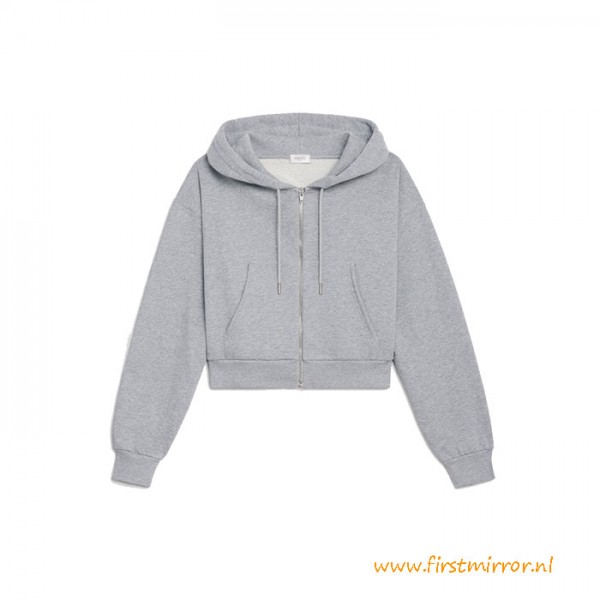 Top Quality Cropped Sweatshirt in Cotton Fleece