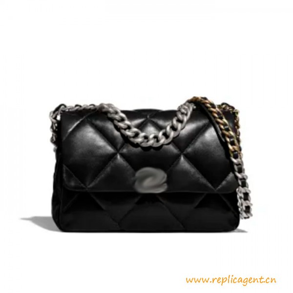 Top Quality 19 Flap Bag Lambskin Silver Tone