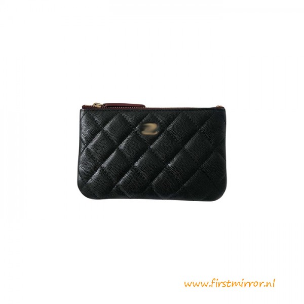 Top Quality Classic Mini Pouch Caviar Leather Black