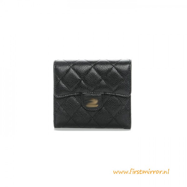 Top Quality Classic Small Flap Caviar Wallet