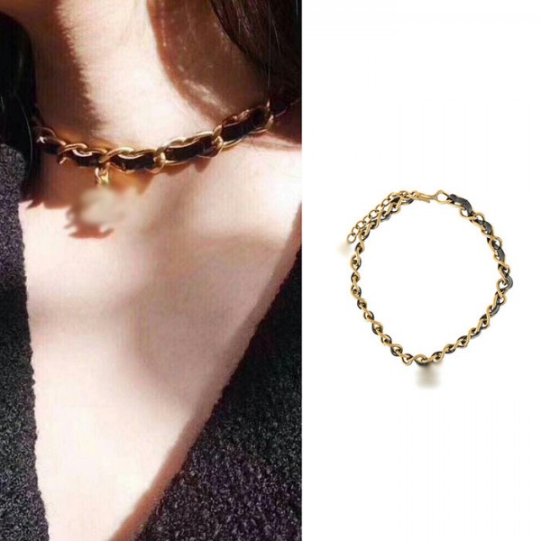 Top Quality Vintage Leather Choker Necklace