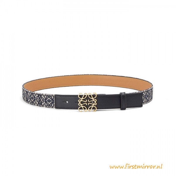 Top Quality Anagram Belt in Jacquard and Calfskin