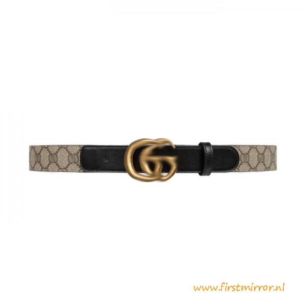 Top Quality Beige Belt with Double G Buckle