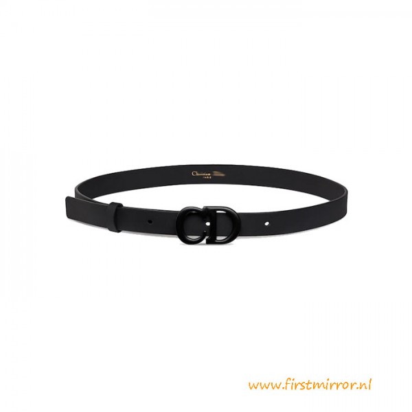 Top Quality Saddle 20 MM Belt in Calfskin Black Buckle