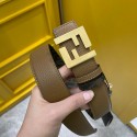 Top Quality Leather Fabric Belt Brown Calfleather