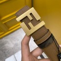 Top Quality Leather Fabric Belt Brown Calfleather