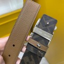Top Quality Leather Fabric Belt Brown Calfleather