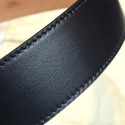 Top Quality Black Leather Belt with Micro Crystal