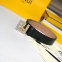 Top Quality Black Leather Belt with Micro Crystal