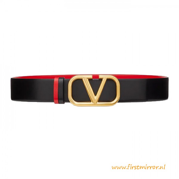 Top Quality Reversible Belt in Glossy Calfskin Leather