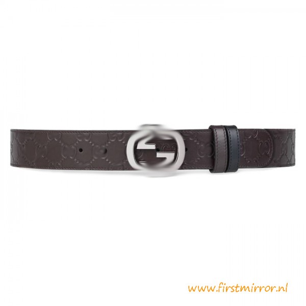 Top Quality Reversible Signature Belt Brown