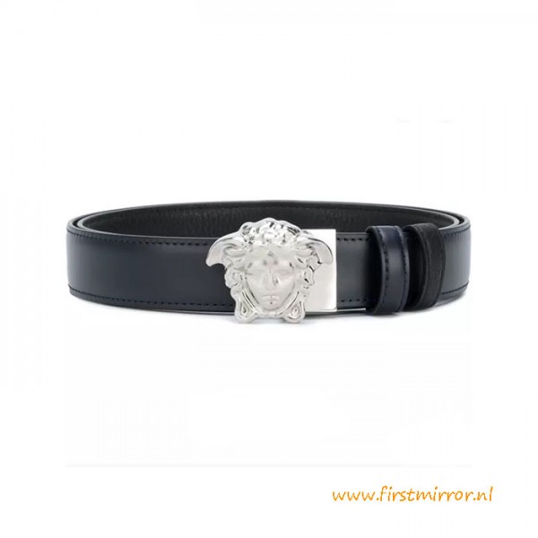 Top Quality V Reversible Leather Belt Black
