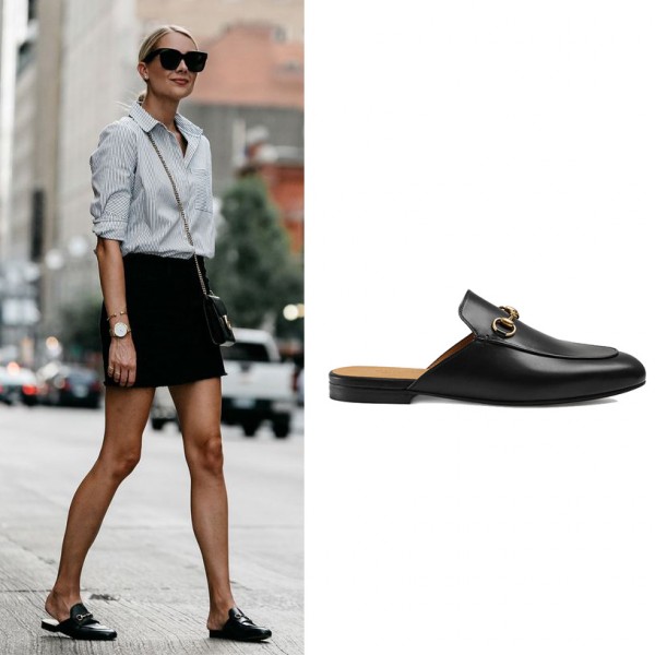 Top Quality Women’s Princetown Leather Slipper Leather Sole