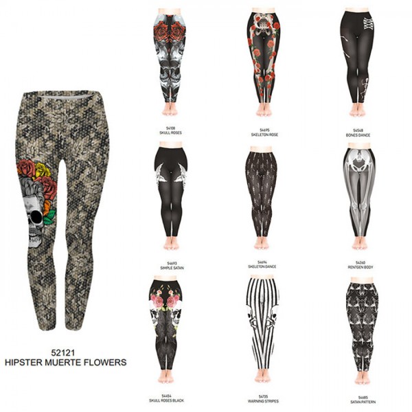 High Quality Skull Push Up Sport Leggings for Women