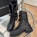 Top Quality Lace-Ups Lambskin Black