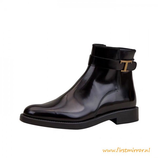 Top Quality T Leather Shoes Black Color