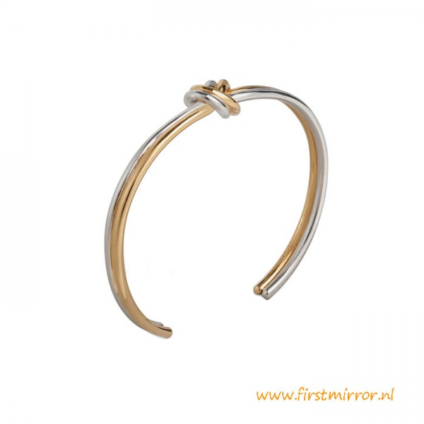 Top Quality Knot Double Bracelet in Brass Bi-Galva
