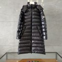 Top Quality Black Moka Long Down Jacket