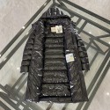 Top Quality Black Moka Long Down Jacket