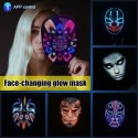 APP Edit Face Changing Glow LED Mask Props