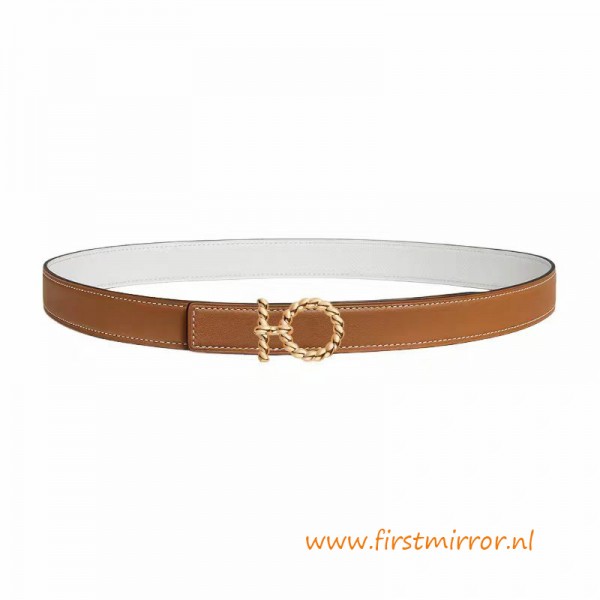 Top Quality Reversible Leather Flot Godronne Belt