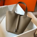 Updated Quality Picotin Lock Imported Leather Bag