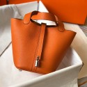 Updated Quality Picotin Lock Imported Leather Bag