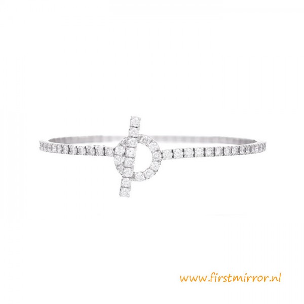 Top Quality White Gold Diamond Finesse Link Bracelet