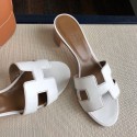 Top Quality Oasis Sandals in Calfskin Leather Sole 1.9" Stacked Heel
