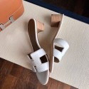 Top Quality Oasis Sandals in Calfskin Leather Sole 1.9" Stacked Heel