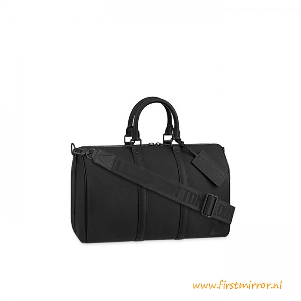 Top Quality Keepall Bandoulière 40 Black Cowhide Leather