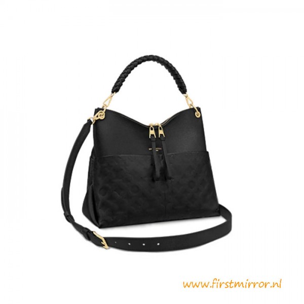 Top Quality Maida Hobo Embossed Grained Cowhide Leather