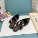 Top Quality Sofia Flat Mule Calf leather Black