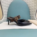 Top Quality Sofia Mule Calf leather Black