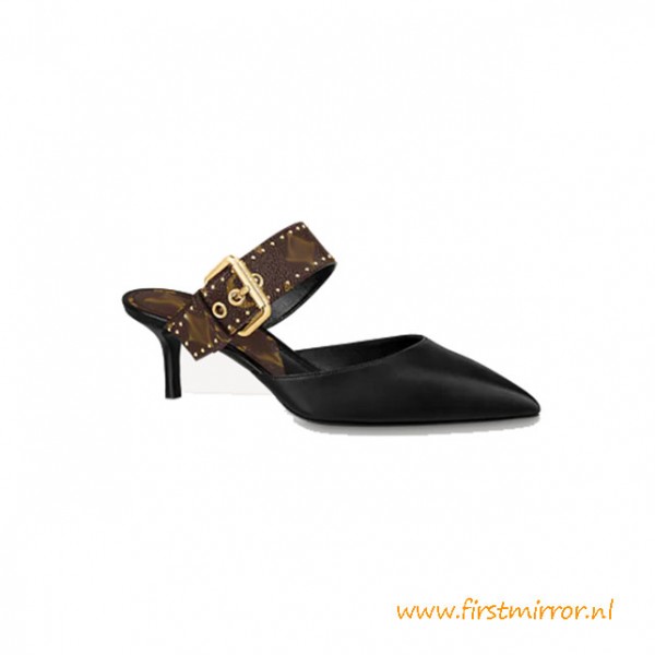 Top Quality Sofia Mule Calf leather Black