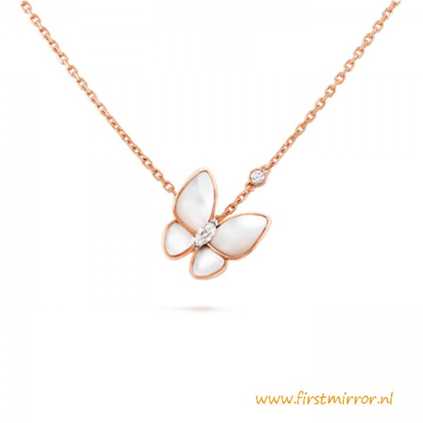 Top Quality Two Butterfly Pendant Rose Gold